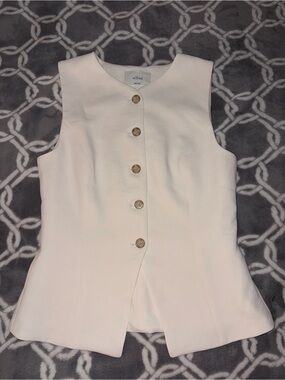 Aritzia Wilfred “Regal” Vest Top - Crepette, Light Birch